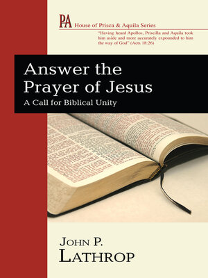 cover image of Answer the Prayer of Jesus
